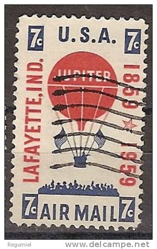 Estados Unidos Aereo U 053 (o) Usado. Foto Estandar.  1959 - 2a. 1941-1960 Oblitérés