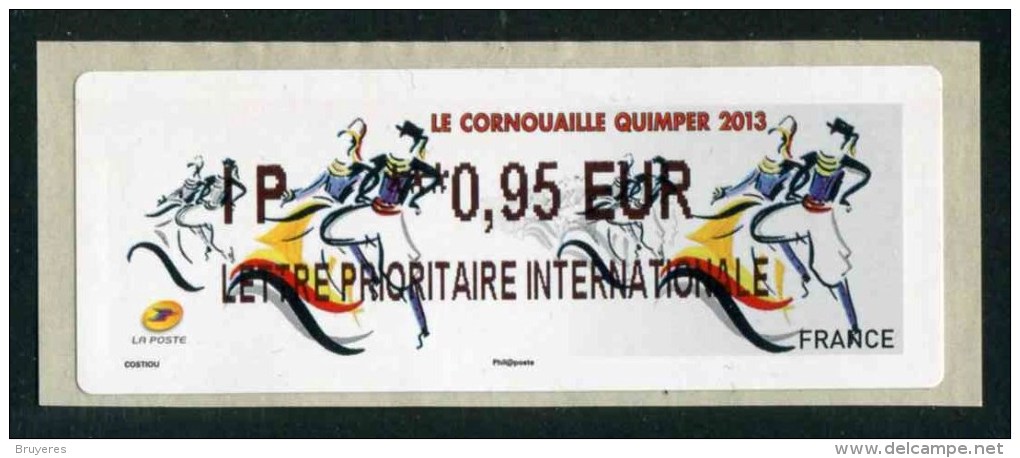 Timbre** De Distributeur De 2013 "IP 0,95 € - LETTRE PRIORITAIRE INT - Le Cornouaille Quimper 2013" - 2010-... Illustrated Franking Labels