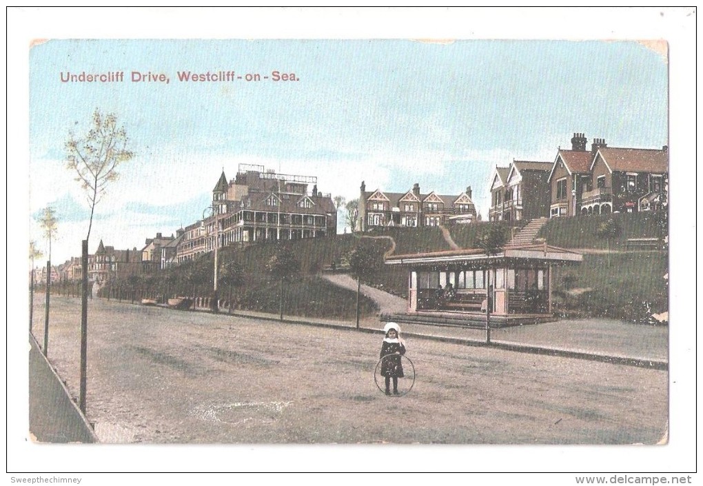 WESTCLIFF ON SEA  UNDERCLIFF DRIVE USED 1908 SOUTHEND ESSEX - Southend, Westcliff & Leigh