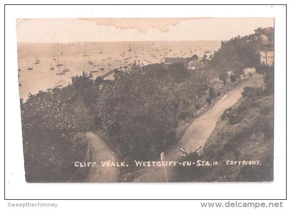 RP Cliff Walk  Westcliff On Sea Circa 1910 Real Photo Card ESSEX PHOTO CARD - Southend, Westcliff & Leigh