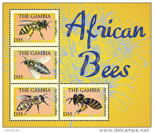 GAMBIA ; SCOTT # 3503 ; IGPC1316 SH ; MINT N.H STAMPS ( INSECTS ; BEES - Gambia (1965-...)