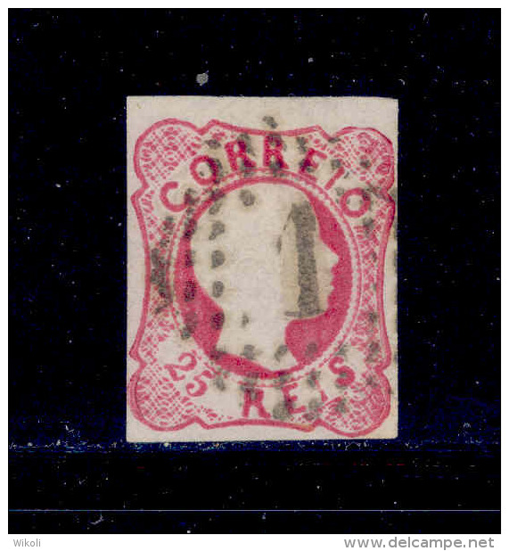 ! ! Portugal - 1856 King Pedro 25r - Af. 13 - Used - Oblitérés