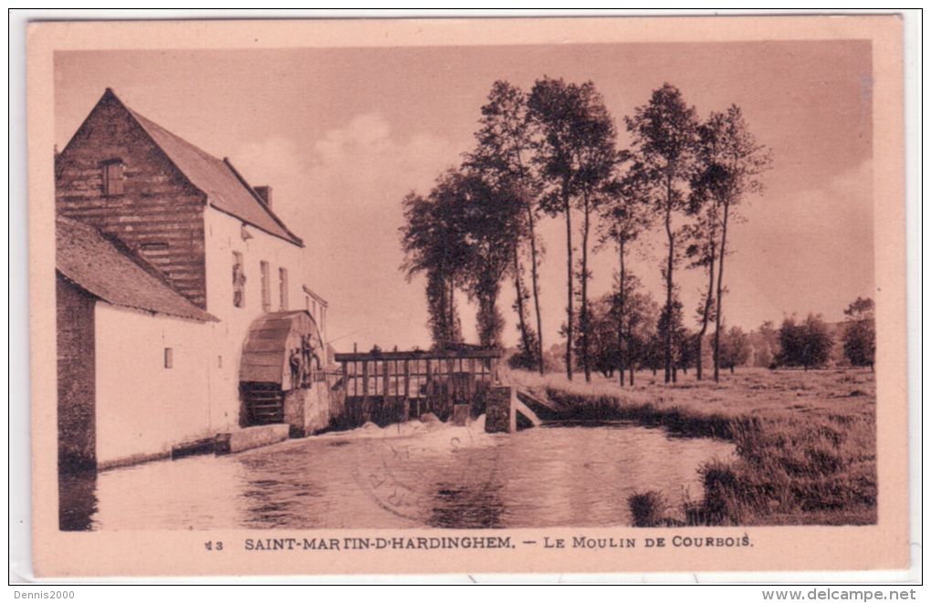 13 - SAINT-MARTIN-D'HARDINGHEM - Le Moulin De Courbois -ed.Jennequin-Briche - Saint Laurent Blangy