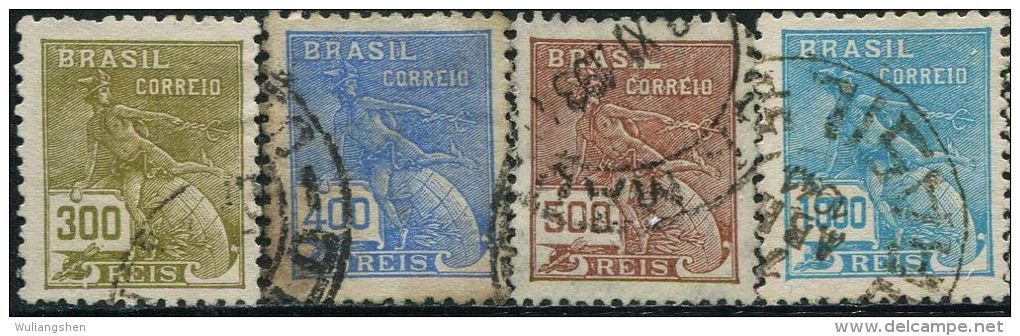 BX0788 Brazil 1920 Mercury The Messenger Of God 4v USED - Unused Stamps