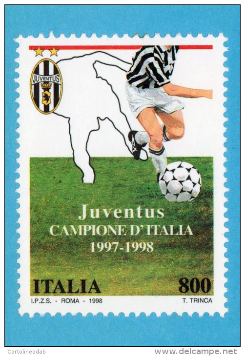 [DC0248] CARTOLINEA - JUVENTUS - CAMPIONE D'ITALIA - JUVENTICINQUE - RIPRODUZIONE DEL FRANCOBOLLO EMESSO - Calcio