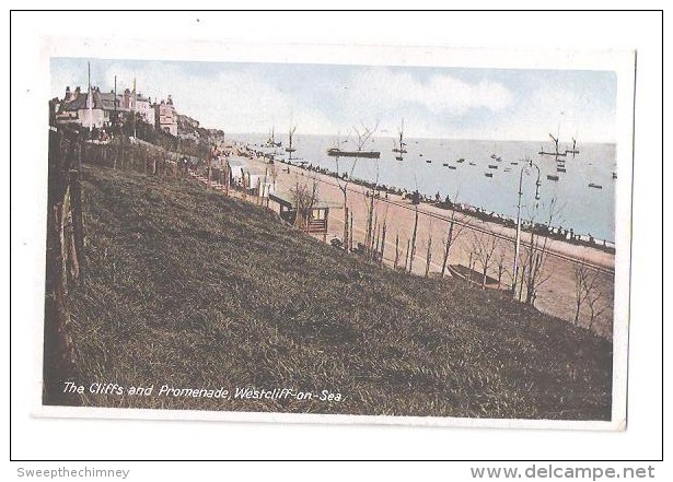 WESTCLIFF ON SEA THE CLIFFS AND PROMENADE Nr Southend  1912 - Southend, Westcliff & Leigh