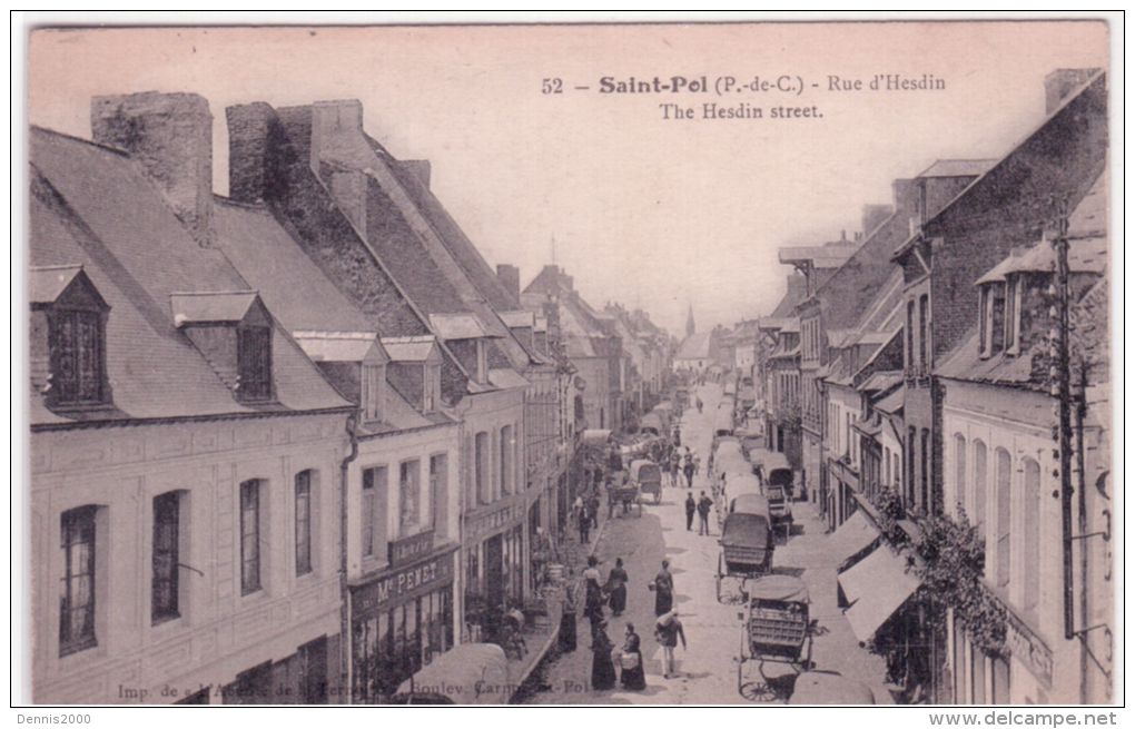 52-SAINT-POL -  Rue D'Hesdin  - Ed. " L´Abeille De La Ternoise " - Saint Pol Sur Ternoise