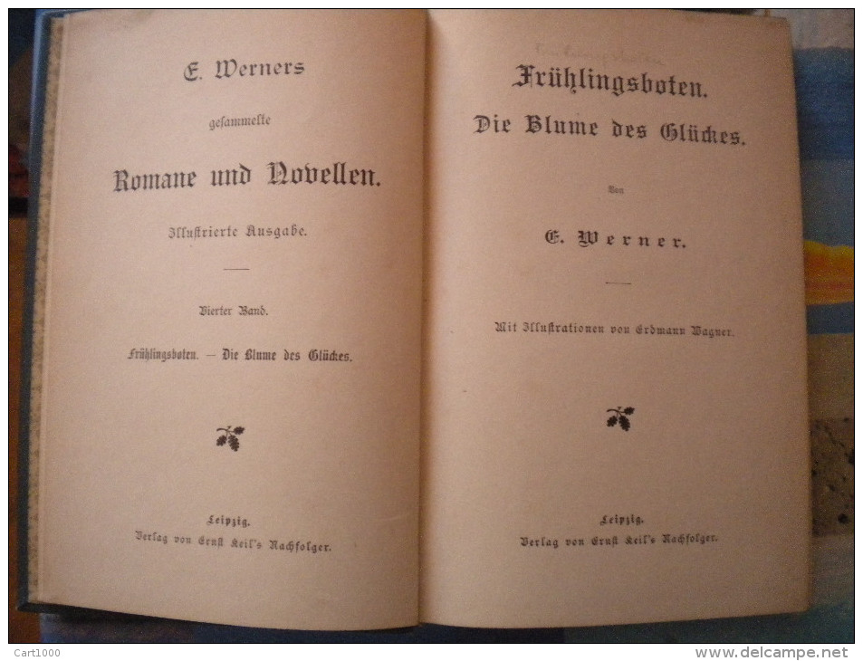 E.Werner  - E. Burstenbind - FRUHLINGSBOTEN - Romane Und Novellen - Leipzig - Autori Tedeschi