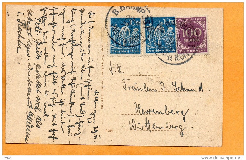 Dillingen A D 1923 Postcard Infla Mailed - Dillingen