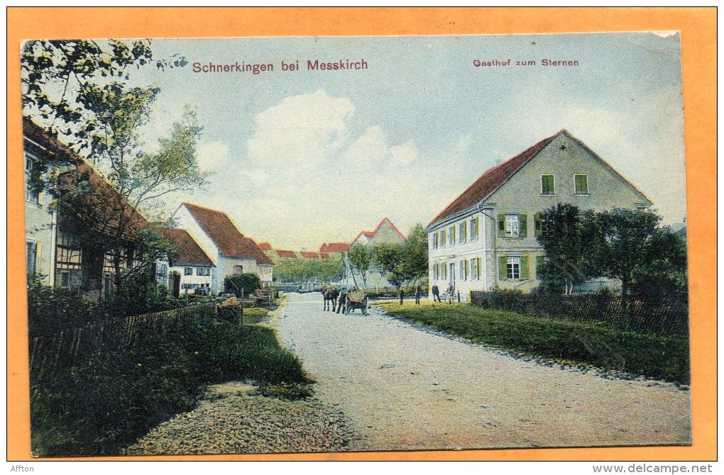 Schnerkirgen Bei Messkirch Gasthof Zum Sternen 1916 Postcard Mailed - Sigmaringen