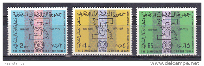 Sudan 1969 ( ILO - 50th Anniv. Of The ILO ) - Complete Set - MNH (**) - OIT