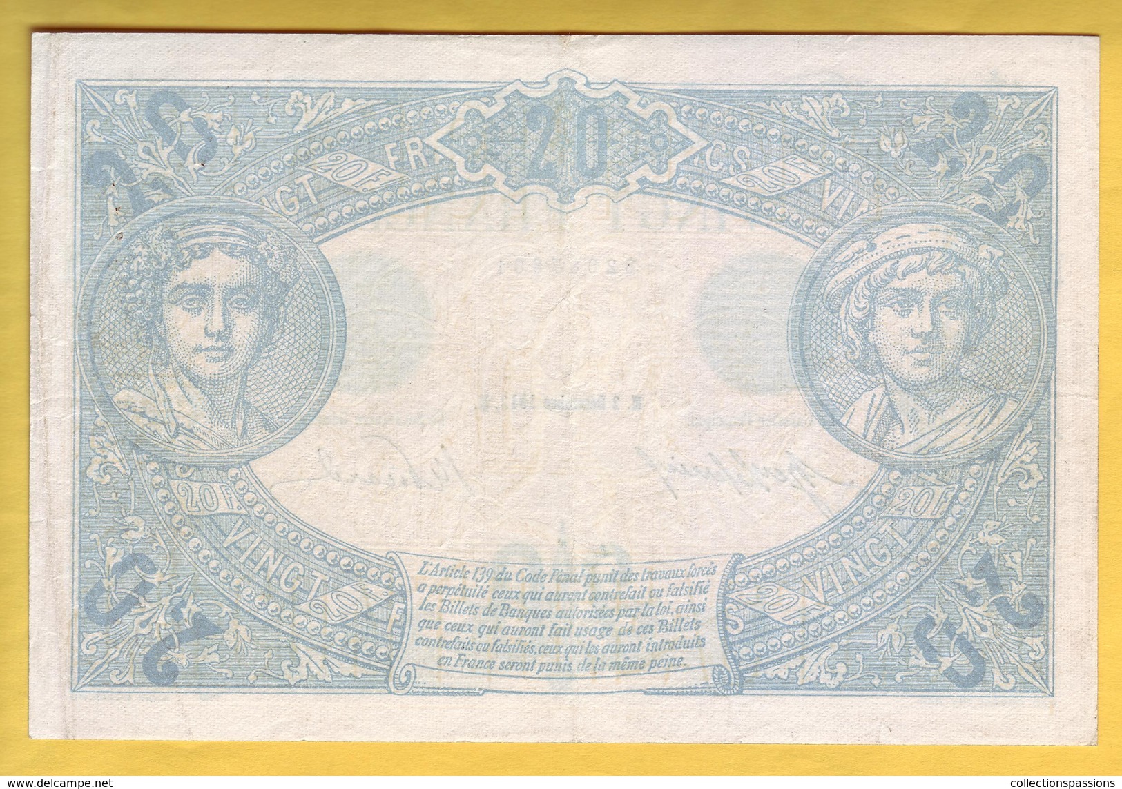 BILLET FRANCAIS - 20 Francs Bleu 2.12.1912 TTB+ - 20 F 1905-1913 ''Bleu''