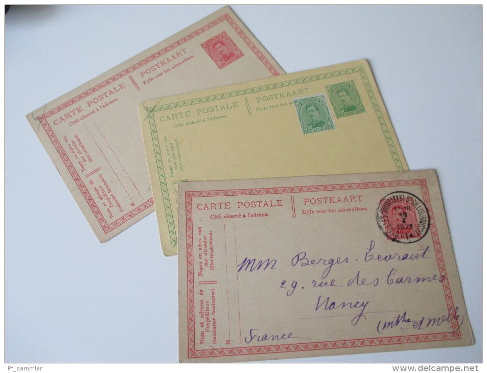 Belgien Ganzsachen 3 Stück Gebraucht / Ungebraucht! - Cartes Postales 1909-1934