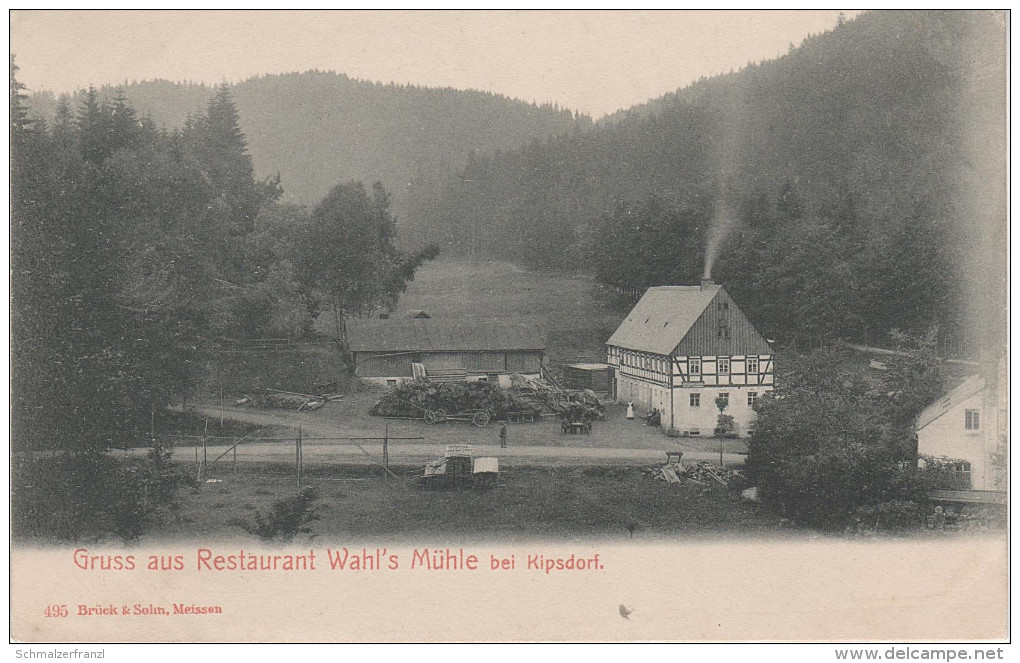 AK Gasthof Wahls Mühle Wahlsmühle Bei Kipsdorf Niederpöbel Bärenfels Seyde Schellerhau Hermsdorf Ammelsdorf Schmiedeberg - Kipsdorf