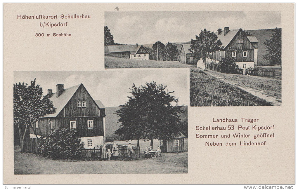 AK Schellerhau Landhaus Träger Neben Gasthof Lindenhof Bei Bärenfels Kipsdorf Altenberg Oberbärenburg Zinnwald Rehefeld - Schellerhau