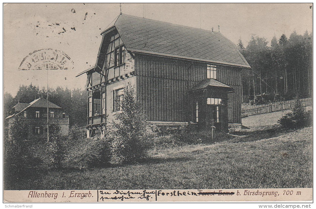 AK Hirschsprung Forstheim Bei Altenberg Geising Oberbärenburg Falkenhain Schellerhau Bärenstein Zinnwald Rehefeld - Lauenstein