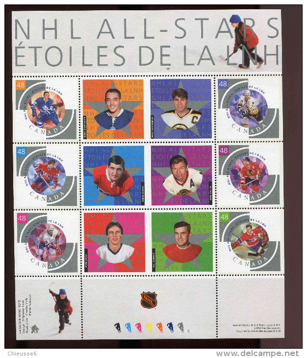 Canada **   N° 1975 à 1980  - Ligue Nationale De Hockey - Feuillet  - - Blocks & Sheetlets