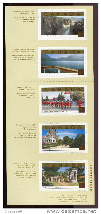 Canada **   N° 2000 à 2004 - Attractions Touristiques  - Carnet  - - Libretti Completi