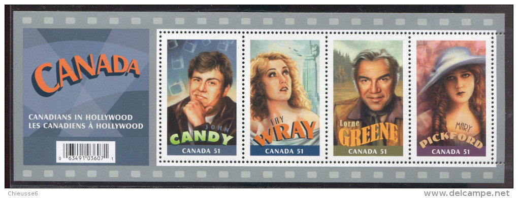 Canada **   N° 2219 - à 2222 - Actrices Et Acteurs Canadiens  -  Feuillet - - Hojas Bloque