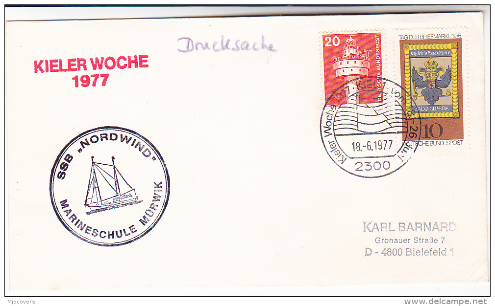 1977 SAILING SHIP COVER ´ SSB NORWIND ´ KIEL Germany Stamps - Ships