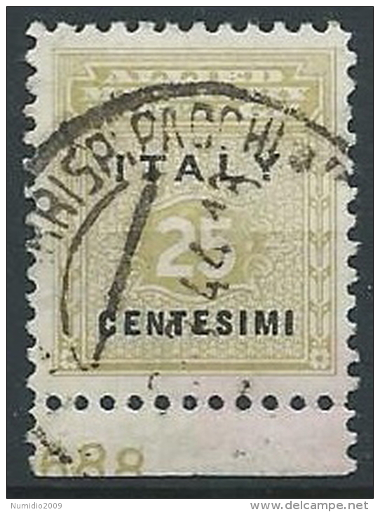 1943 OCCUPAZIONE ANGLO AMERICANA SICILIA USATO 25 CENT - ED590-5 - Occ. Anglo-américaine: Sicile