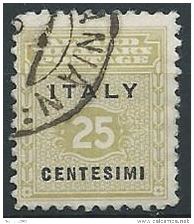 1943 OCCUPAZIONE ANGLO AMERICANA SICILIA USATO 25 CENT - ED590-9 - Occ. Anglo-américaine: Sicile