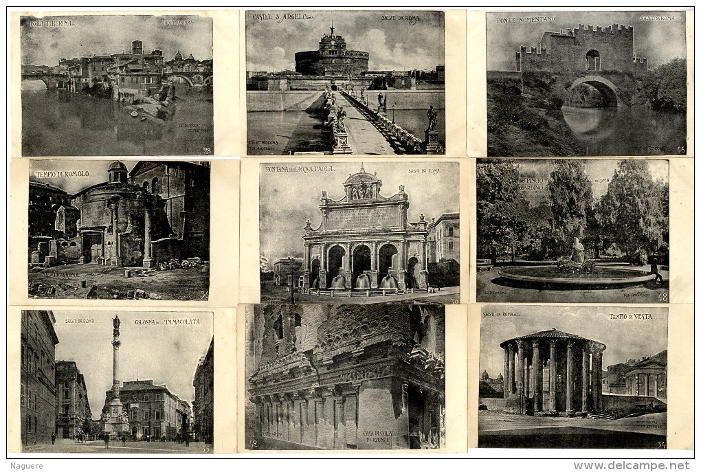 ROME ROMA  -  LOT 16 CARTES ANCIENNES DIVERSES  DEBUT 1900 - Colecciones & Lotes