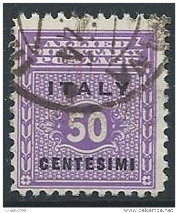 1943 OCCUPAZIONE ANGLO AMERICANA SICILIA USATO 50 CENT - ED591-4 - Occ. Anglo-américaine: Sicile