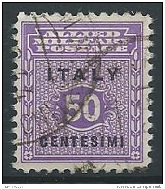 1943 OCCUPAZIONE ANGLO AMERICANA SICILIA USATO 50 CENT - ED591-7 - Anglo-american Occ.: Sicily