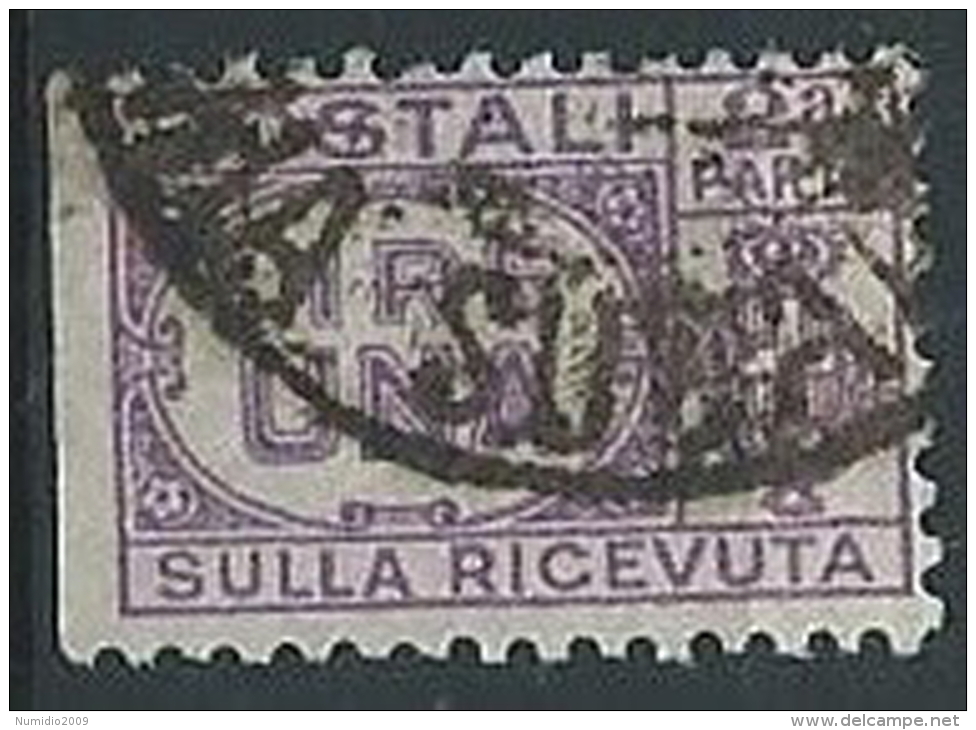 1927-32 REGNO USATO PACCHI POSTALI 1 LIRA SEZIONE - ED594-2 - Colis-postaux