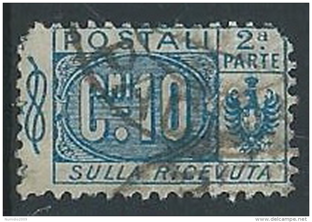 1914-22 REGNO USATO PACCHI POSTALI 10 CENT SEZIONE - ED595-2 - Postal Parcels