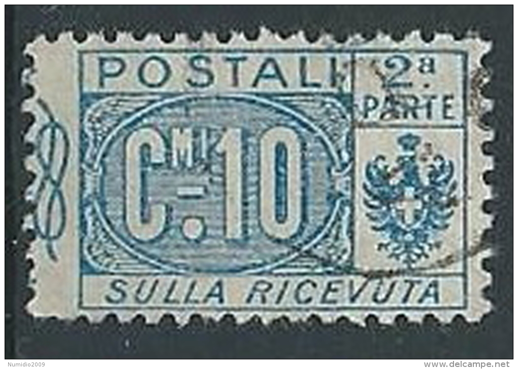 1914-22 REGNO USATO PACCHI POSTALI 10 CENT SEZIONE - ED595-3 - Pacchi Postali