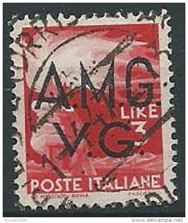 1945-47 TRIESTE AMG VG USATO DEMOCRATICA 3 LIRE - ED596 - Usados