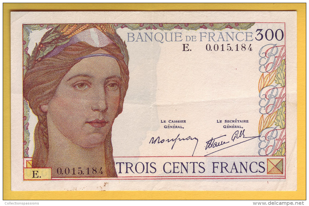 BILLET FRANCAIS - 300 Francs 1938 TTB+ - 300 F 1938-1939