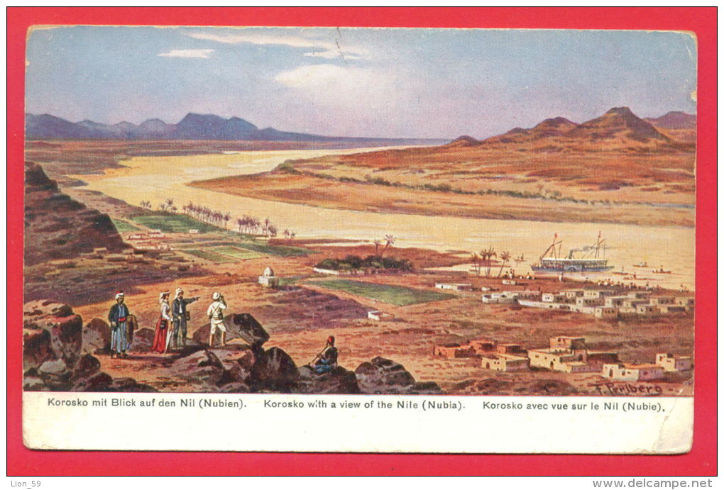 147816 / Germany Art Friedrich Perlberg - KOROSKO VIEW RIVER NILE ( NUBIA ) Sudan Soudan Egypt Egypte - 775 /19 - Perlberg, F.