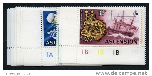 Ascension Scott #138-151.  Astronauts, Outer Space Set Of 14, Sheet Corner Positions - Ascensione