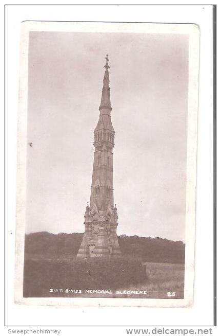 SLEDMERE Garton Hill Nr DRIFFIELD Sir Tatton Sykes Memorial - C1920s Era Real Photo Yorkshire Postcard - Southend, Westcliff & Leigh