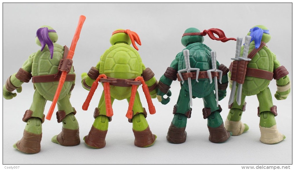 Teenage Mutant Ninja Turtles - Leonardo Michelangelo Donatello Raphael - Plastic Action Figure 4pcs Set - Le Tartarughe Ninja