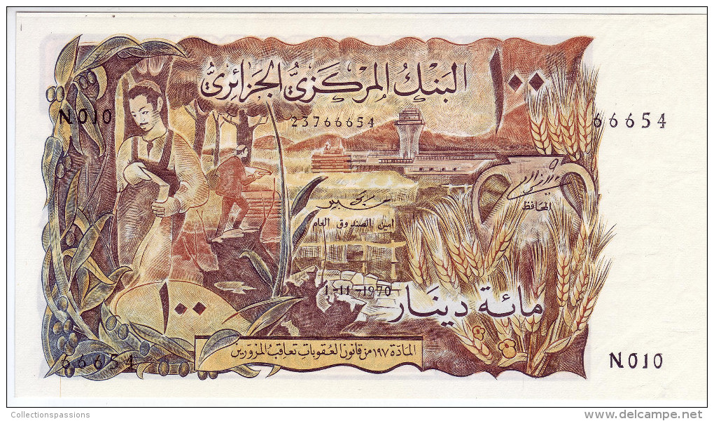 ALGERIE - Billet De 100 Dinars 1.11.1970. Pick: 128. NEUF - Algerien