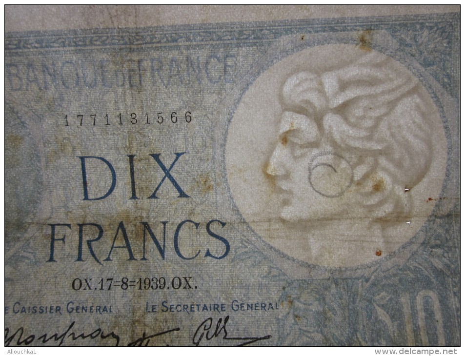 17-8-1939 France Billet De Banque Bank 20 Francs Ancien XXéme Siécle Minerve &gt;Faire Défiler Photos Pour état - 10 F 1916-1942 ''Minerve''