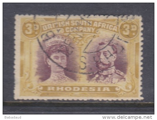 Rhodesia,  1910, George V + Queen Mary, Double Head,3d Purple + Yellow - Ochre, P14,  Good Used - Southern Rhodesia (...-1964)