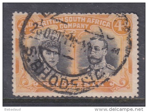 Rhodesia,  1910, George V + Queen Mary, Double Head,4d Black &amp; Orange, P14,  Good Used - Southern Rhodesia (...-1964)