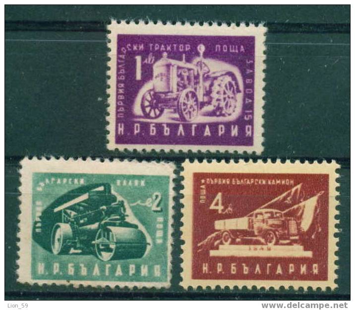 + 0817 Bulgaria 1951 Transport > Trucks  > Tractor , Steam Roller , Truck **MNH /Freimarken: Volkswirtschaft - Camions