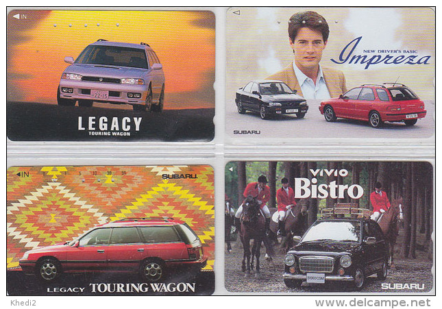 LOT De 4 Télécartes Japon - VOITURE - SUBARU - CAR Japan Phone Cards - AUTO Telefonkarten - 1117 - Sammlungen