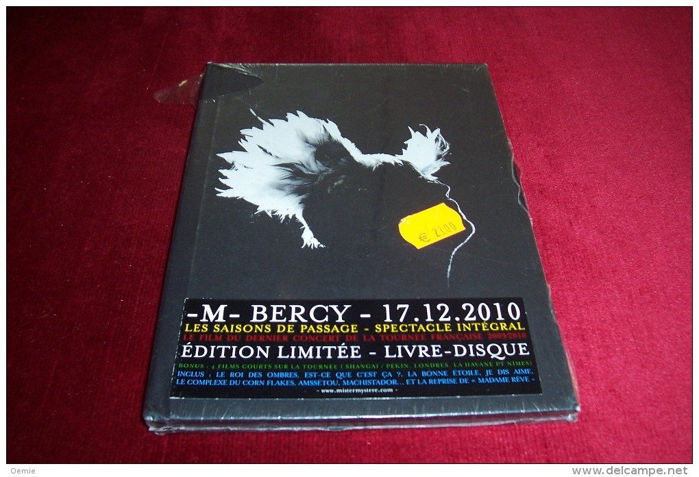 M  Matthieu Chedid ° BERCY  LE 17 12 2010 EDITION LIMITEE LIVRE DISQUE  NEUF - DVD Musicales