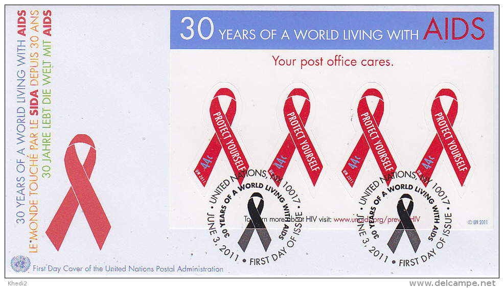 FDC Enveloppe PREMIER JOUR - Santé Médecine - SIDA - AIDS FIRST DAY COVER ETB - Ziekte