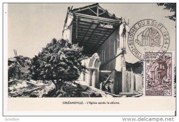 ORLEANSVILLE (CHLEF) L'EGLISE APRES LE SEISME 1954 - Chlef (Orléansville)