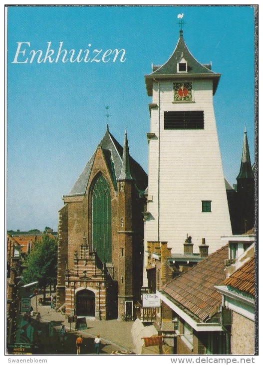 NL.- Enkhuizen. Nederlands Hervormde Kerk. Westerkerk. (15e Eeuw) Met Toren. 2 Scans - Enkhuizen