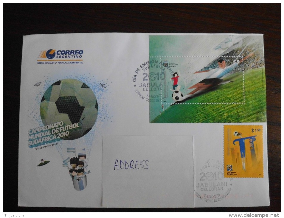 Argentina 2010 - Wonderful FDC World Cup Football / Soccer FIFA South Africa - Jabulani / Nigeria & Greece Stamps - 2010 – South Africa