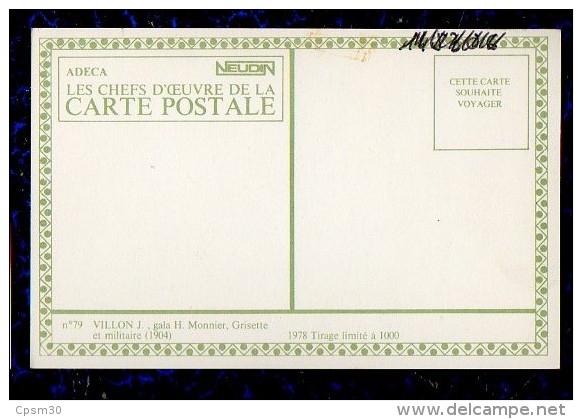 CP N° 079 - Dessin De VILLON - Militaire (collection Les Chefs D´ œuvre De La Carte Postale Par Neudin) - Villon